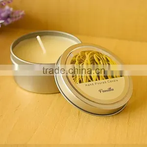 Silvery Tin Scented Soy Candle With Custom Sticker thumbnail-1