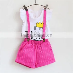 New Design Polka Dot Girl Two Piece Outfits Bow White Child Tee Sets Sleveless Spot Kid Cloth Suits thumbnail-5