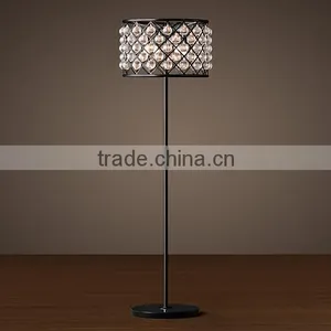 2016 New Style Simple Vintage Iron Crystal Floor Lamp Model 3003-L4 thumbnail-1