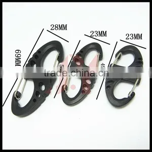 2016 Hot Sale s Biner Carabiner for Keychains,double Spring Hook, Plastic Carabiner Clips thumbnail-2