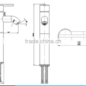 High Quality Single Handle Tall Mono Basin Mixer Tap thumbnail-2