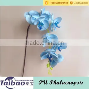 Hot Sale Made in China PU Material Artificial Blue Butterfly Orchid thumbnail-1