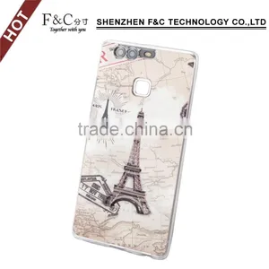 Hybrid TPU Bumper Hard Back Clear Case With A "Anti-dust Stopper" for Huawei P9 thumbnail-5