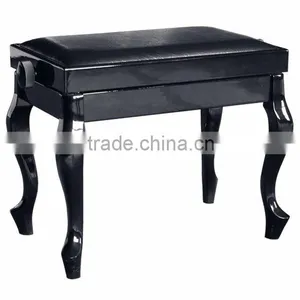 Musical Instruments Modern Black Adjustable Piano Bench Stool (C) Schumann thumbnail-2
