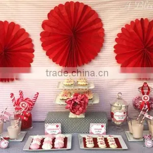 HOT!!Wholesale High Quantity New Design Tissue Paper Fan for Decoration thumbnail-4