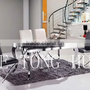 Modern Style Marble Dining Table Set CT-803# Y-601# thumbnail-1