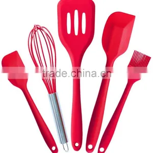 5pcs Silicone Baking Set Kitchen Accessories Cooking Tools Utensils Whisk Basting Brush Spatulas Turner thumbnail-1