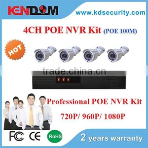 Professional POE NVR Kit 4Channel POE Power to 100 Meter 1MP/1.3MP/2MP NVR Kit Supply thumbnail-1