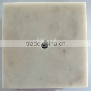 Square White Marble Trophy Base thumbnail-1