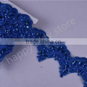Pearl Beaded & Sequin Bridal ~ Lace Embroidered Lace Various Color Wide:6cm in Stock thumbnail-3