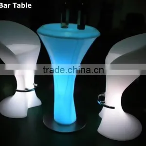 Led Lighting Rental Furniture Illuminated Acrylic Clear Light LED Bar Seating / Led Plastic Party Chair / White Wedding Chair thumbnail-4