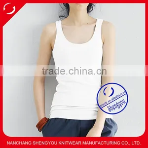 Custom 100 Cotton Tank Top Women Wholesale China thumbnail-1