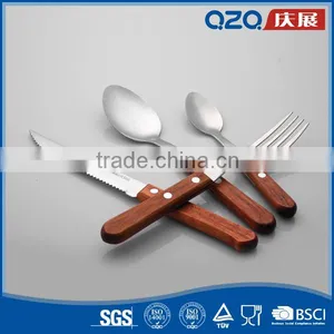 Promotion Modern Western Cuisine Wooden Handle Spoon and Fork Factory thumbnail-2