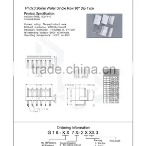 VH 3.96mm Pitch 2p 3p 4p 5p 6p 7p 8p to 15p White SQ Pin THT DIP Wafer Connector thumbnail-2