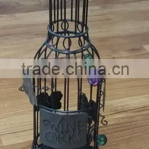 Wine Bottle Shaped Classical Baking Finish Metal Wine Cork Holder thumbnail-3