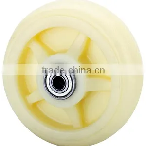 200mm Diameter Nylon Swivel Heavy Duty Hand Cart Wheels thumbnail-4