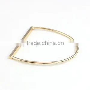 Custom Jewelry Factory Golden Bangle Bar Bracelets thumbnail-2