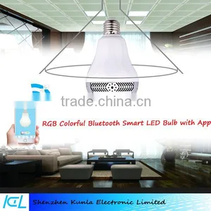 Smart RGB LED Bulb Color Changing Music Bluetooth Speaker With Remote Controled By App thumbnail-1