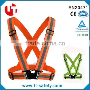 OEM High-Visibility Orange Yellow Reflective Safety Fluorescent Safety Vest thumbnail-1