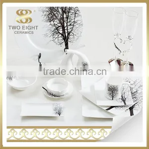 China Factory Germany Fine Porcelain Dinnerware Set , White Dish and Plate thumbnail-1