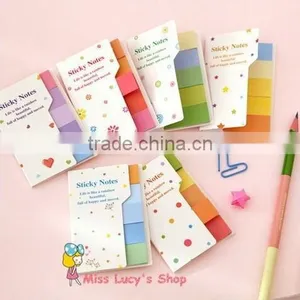 Stock Promotional New Fashion Korean Stationery Kawaii Pure and Fresh and Lovely Rainbow Color Double Double Colo thumbnail-1