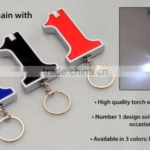 Number 1 Keychain With Led Light thumbnail-1