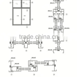 Economy Aluminum Extrusion Profile for Window and Door thumbnail-1