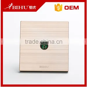 China Factory PC Brushed Stainless Steel Material tv Crt Wall Socket TV Socket for Sale thumbnail-5