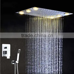 Embed Ceiling Bath Shower 2 in 1 Multiple Color Remote Control Electric Shower Set With Led Light Bathroom Shower Set thumbnail-1