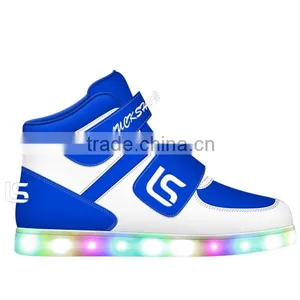 HIGH TOP Kids LED Flat Shoe, Recharging Kids LED Sport Shoe, Wholesale Kids LED Flat Shoe thumbnail-2
