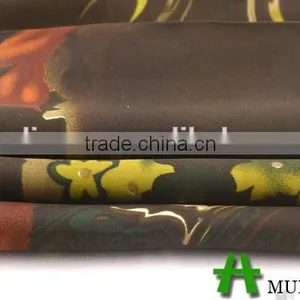 Shaoxing Textile Polyester 50D Floral Satin Dress Fabric/ Satin Nightwear Fabric thumbnail-2