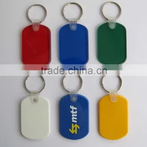 HEYU Plastic Oval Soft Pvc Key Tag With Keychain thumbnail-1