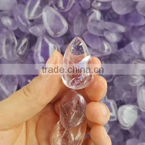 Amethyst Crystal Tear Shaped Pendulum Semi-precious Crystal Pendants Stones thumbnail-1