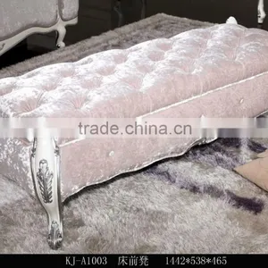 Manufacturer Direct Supplier Modern Elegant France Type Bedroom Furniture Bed Bedside Table Wardrobe Dressing Table Bench thumbnail-2