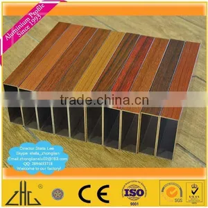 Wow!! Customized Wood Grain Coating Aluminium Profile Manufacturing / Wood Grain Aluminium Profile for Skirting, Square Tube OEM thumbnail-6