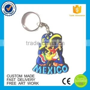 High Quality Cheap Rubber Pvc Souvenir Logo Keychain thumbnail-6