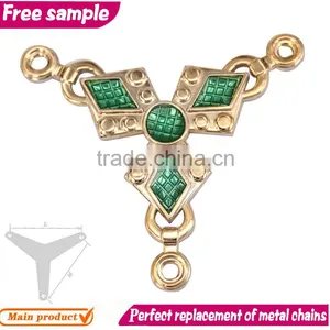 Green Crystal Chains Jellies Shoe Decorative for Lady thumbnail-1