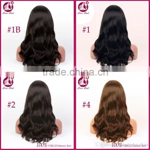 Body Wave Wigs 100% Unprocessed European Straight Human Hair Lace Front Wig For Black Women Full Lace Human Hair Wig With Bangs thumbnail-5