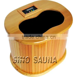 Japan Hot Sale Hemlock Far Wooden Foot Sauna With Tourmaline (CE/RoSH/ISO) thumbnail-1
