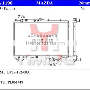 Auto Radiator for Mazda 323 Familia MT BP28-152-00A thumbnail-1