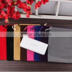 10*25cm In Stock High Quality Black Jewelry Velvet Gift Custom Velvet Jewelry Bag thumbnail-6