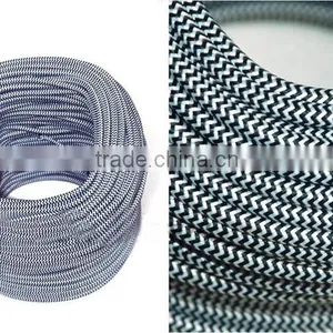 100m Textile/Cloth Covered Wire 2 Core Round Wire, Vintage Style Rayon Fabric Wire for Pendants, Lamps thumbnail-3