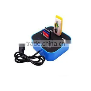 2016 Inovative Products Top Quality Logo Printed 3 Port USB Hub Card Reader, USB2.0 HUB With Cable thumbnail-2
