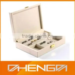 Good Quality PU Leather Cufflink Box Custom Made in China thumbnail-1