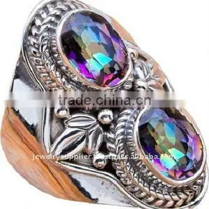 Trendy 925 Sterling Iolite Ring Supplier Beautiful Indian Silver Jewellery Wholesale Jewelry Rings thumbnail-1