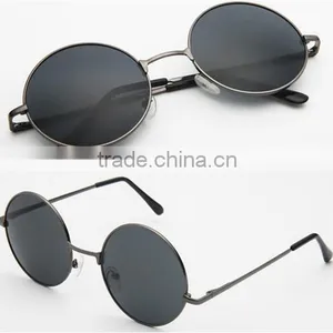 Metal Round Circle Sunglasses With UV Function thumbnail-1