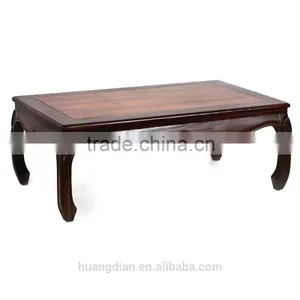Modern Long Square Solid Wood Coffee Table for Sale CT7397 thumbnail-1