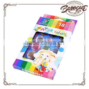 Wholesale 18 Colors Dry Solid Powder,glitter Watercolor Cakes Set for Watercolor Painting thumbnail-1
