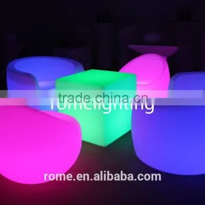 Nightclub Flashing Sofas Washable Plastic LED Bar Furniture/Led Lighting Outerdoor Chair thumbnail-3