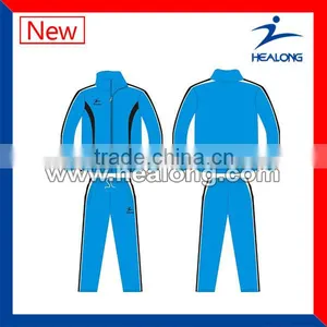 High Quality Cheap Blue Soccer Tracksuit thumbnail-1